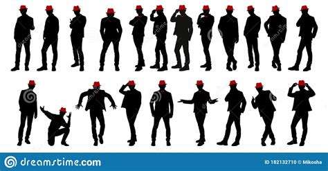 Download Previewa Group Of Silhouette In Difference Post Stock