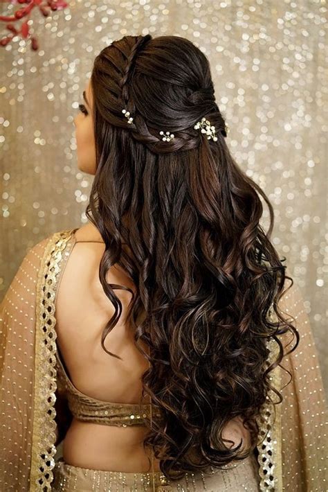 23 Stunning Curly Hairstyles For Lehenga Transform Your Look