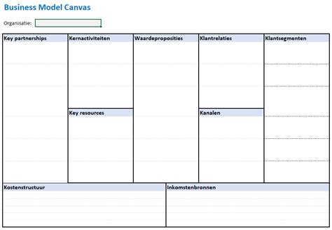 30 Business Model Canvas Template In Excel