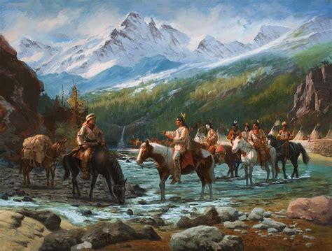 John Colter Encounters The Blackfeet Native American Paintings
