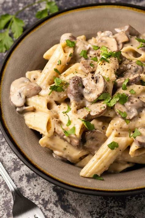 Rich And Creamy Vegan Mushroom Pasta Packed With Mushrooms And