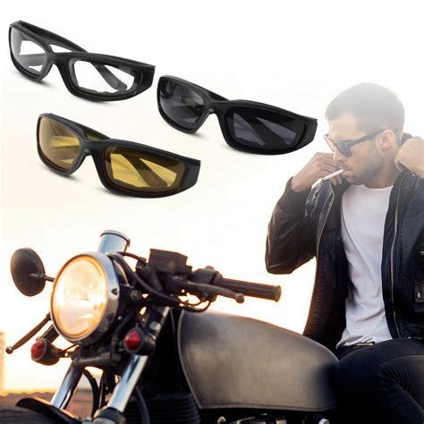 3 Pairs Combo Chopper Padded Wind Resistant Sunglasses Motorcycle Riding Glasses Ebay