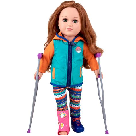 Dolls For My Life Girl 18 Doll My Life As Crutches And Cast Playset