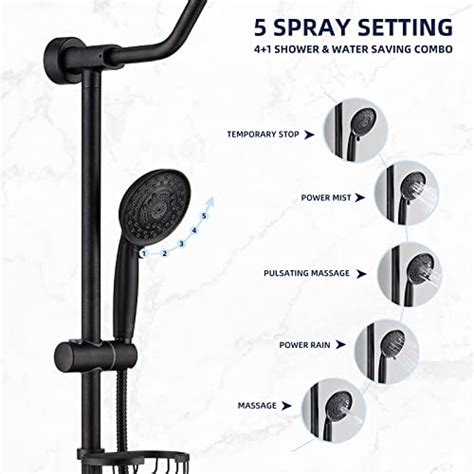 Homelody Shower System With 8 Rain Shower Head 5 Function Shower Head