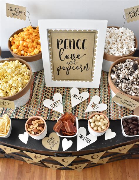 Printable Popcorn Party Decorations Instant Download Popcorn Party Pa