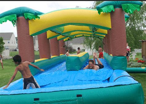 Attractive Adult Inflatable Slip N Slide With Pool Fireproof 3 Years