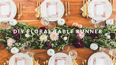 Diy Floral Table Runner Youtube
