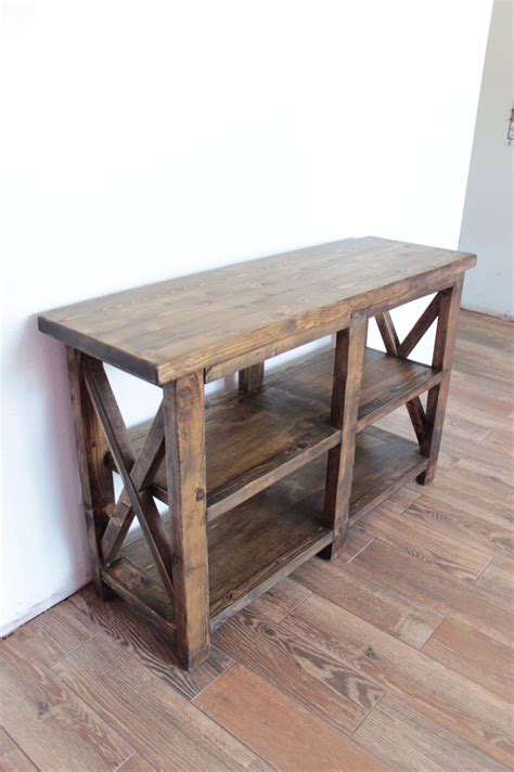 Rustic Entryway Table Made From Just 5 Boards Of 2x6s And 34 Inch