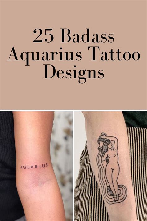 Badass Aquarius Tattoo Designs Tattoo Glee
