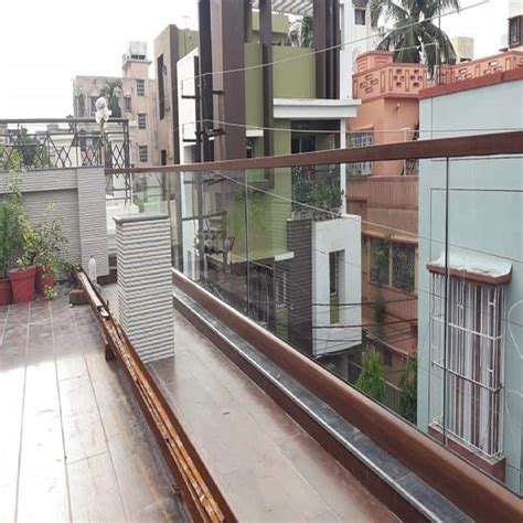 Balcony Aluminium Toughened Glass Railing For Home Material Grade
