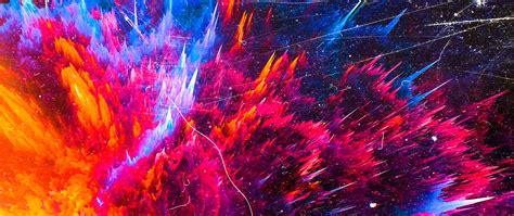 2560x1080 Color Splash Mountains Abstract 4k 2560x1080 Resolution Hd 4k