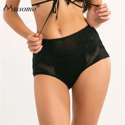 Missomo Women Sexy Satin Lace Boxer Panties Modis Transparent Vs