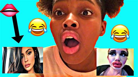Kylie Jenner Lip Challenge Gone Wrong Must Watch Hilarious Youtube