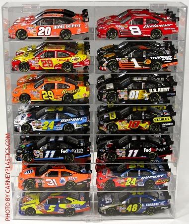 Summer special.wall mount or counter. NASCAR Diecast Model Car Display Case 14 Car 1/24