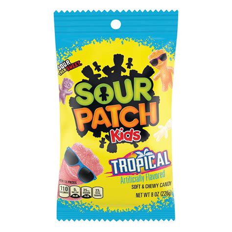 Sour Patch Kids Tropical 8 Oz Peg Bag Nassau Candy