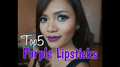 Top 5 Purple Lipsticks Youtube