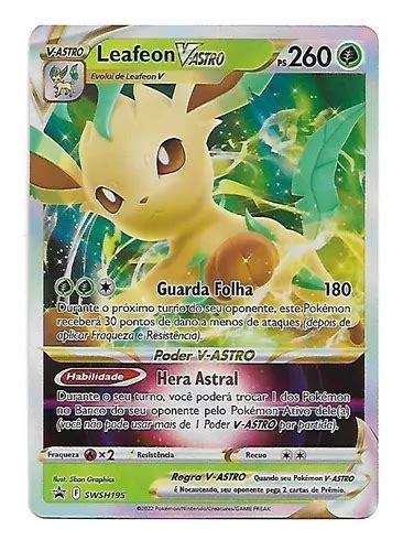 Carta Pok Mon Original Leafeon V Astro Promo Foil Mercadolivre