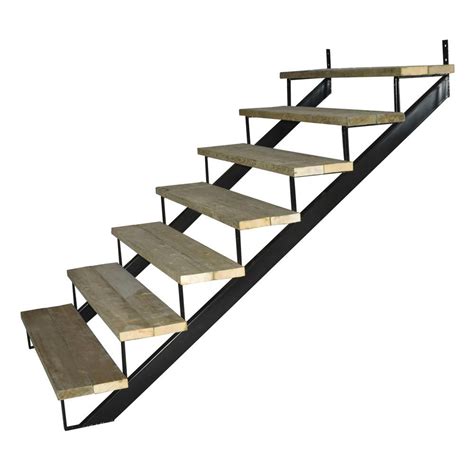 Pylex 7 Steps Steel Stair Stringer Black 7 12 In X 10 14 In Includes 1 Stair Riser 13907