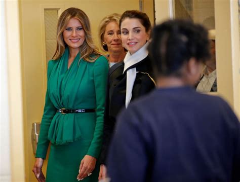 melania trump who defended her husband s twitter attacks visited a school to talk about