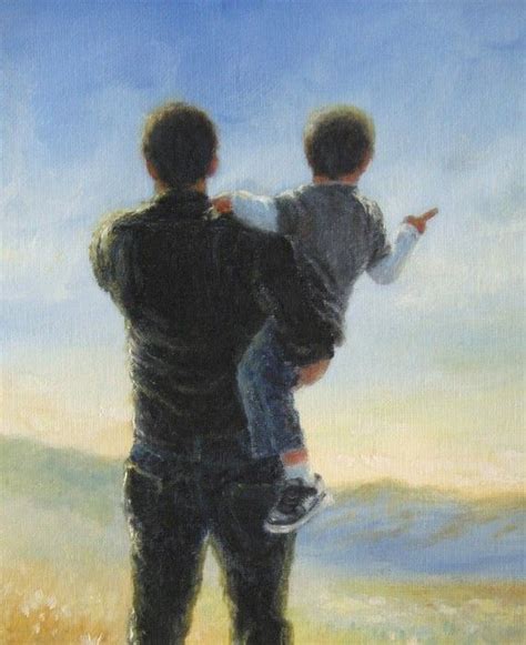 Father And Son Art Print Dad Son Paintings Fathers Day Etsy Boy