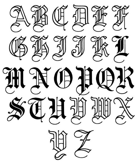 Old English Lettering Tattoo Lettering Fonts Lettering Old English