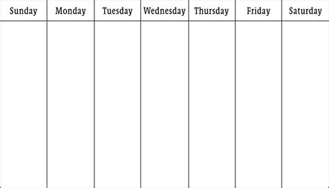 Free Printable Blank Weekly Calendar Printable
