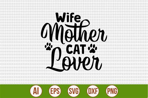 Wife Mother Cat Lover Graphic By Creativemim2001 · Creative Fabrica