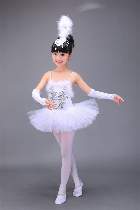Free Shipping 100 160cm Ballet Dress Leotard Stage Performance Costumes Dance Skirt Girls Ballet