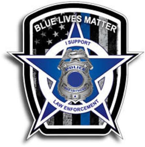 Blue Lives Matter American Flag Police Car Truck Decal Sticker Etsy