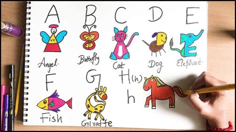 How To Draw With Alphabets Learn With Fun Drawing For Kids