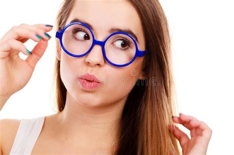 Funny Guy Nerdy And Glamorous Girl Stock Image Image Of Embarrassment