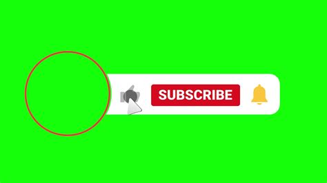 Green Screen Subscribe Button Bell Animation Green Screen Animation