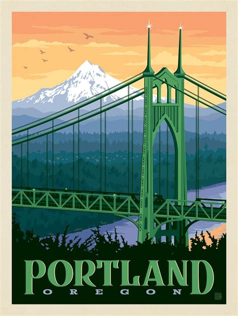 Portland Oregon St Johns Bridge Anderson Design Group Travel