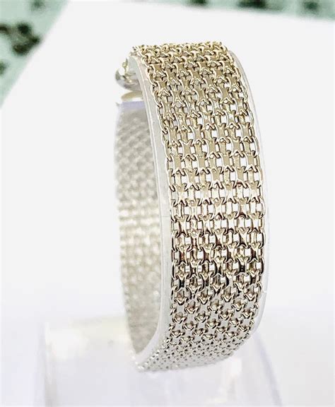 Not For Sale Stunning Vintage 9ct White Gold Mesh Bracelet With Bolt