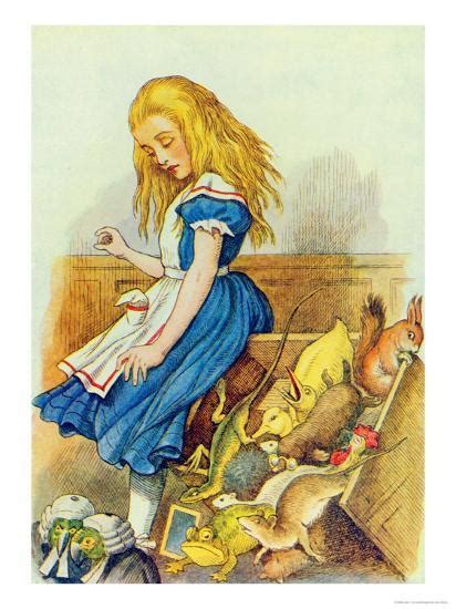 Alice Upsets The Jury Box Illustration From Alice In Wonderland By Lewis Carroll Giclee Print