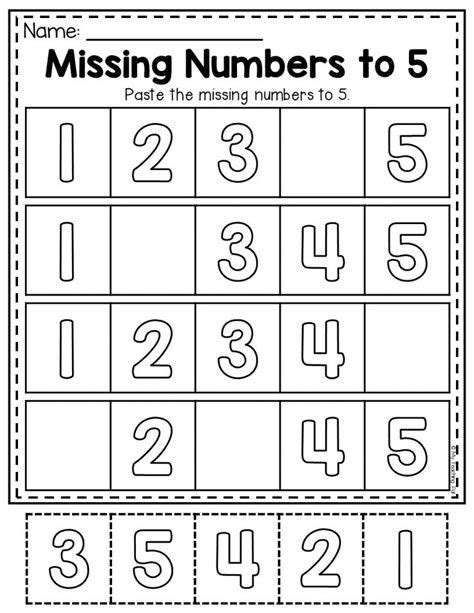 Kindergarten Worksheet Number Recognition