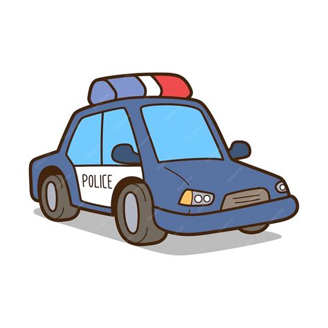 Premium Vector Police Car Cartoon
