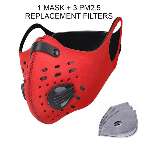 Outdoor Sports Mask Pm25 Filter Activated Carbon Neoprene Cycling Face