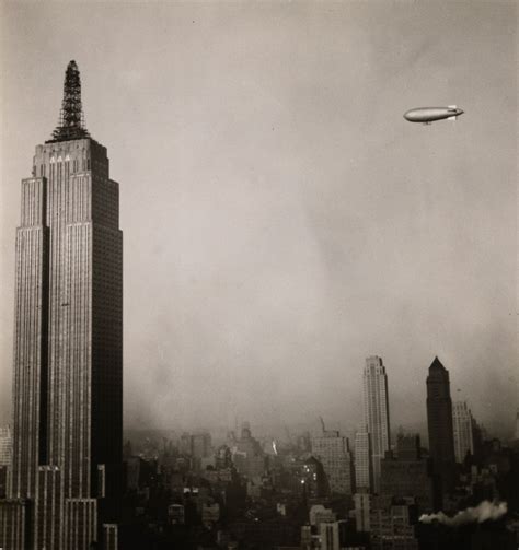 Empire State Building And Blimp Ca 1931 From