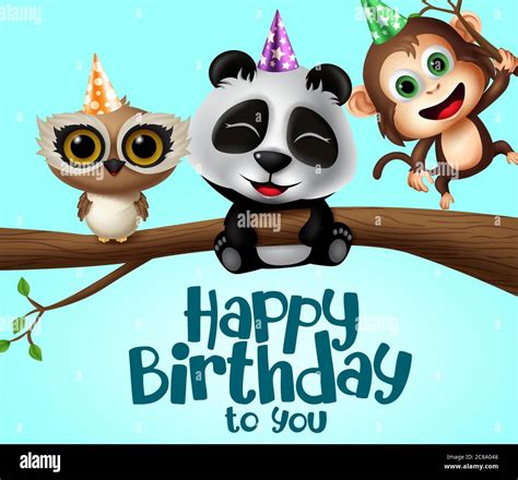 Panda Birthday Stock Vector Images Alamy