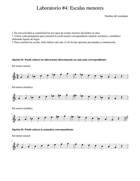 4 Escalas Menores Sheet Music For Piano Solo