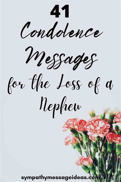 Condolence Messages For Loss Of A Nephew Sympathy Card Messages