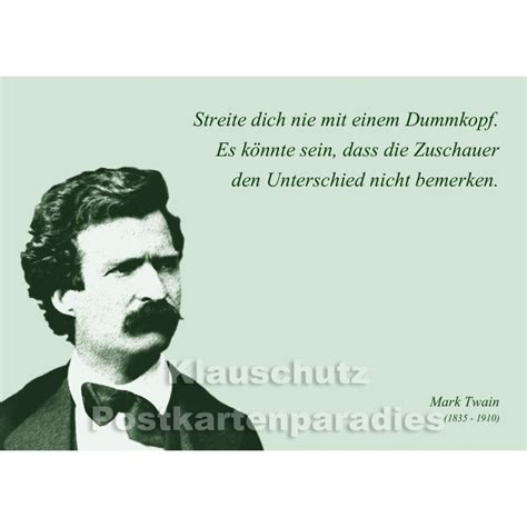 Mark Twain Zitat Postkarte Dummkopf