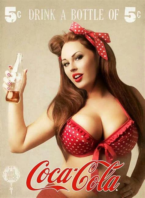 Sexy Coca Cola Advertising Pin Up Rockabilly Psychobilly Co