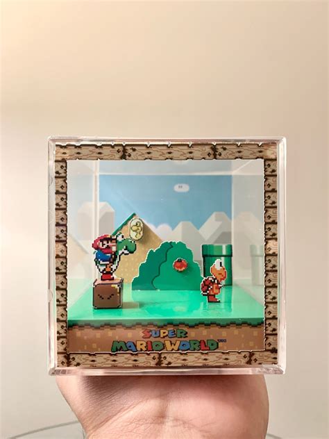 Super Mario World Snes Cubic Diorama Video Game Diorama Etsy