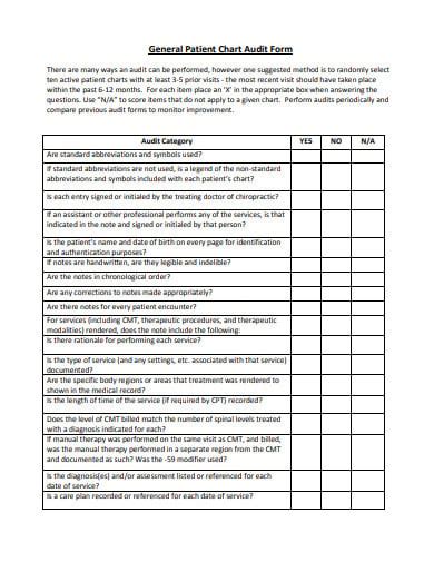 10 Medical Record Audit Form Templates In Pdf