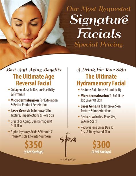 Spa Specials Book A Service Today The Spa At Spring Ridge