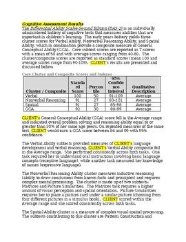 Differential Ability Scales Second Edition Early Years Form Das