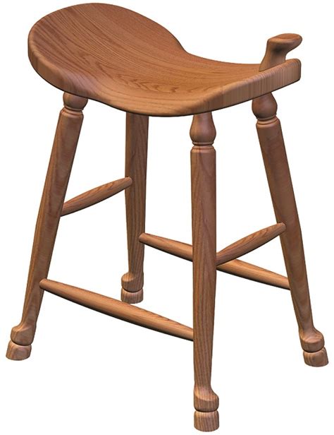 Jakes Amish Furniture 105 Western Saddle Bar Stool