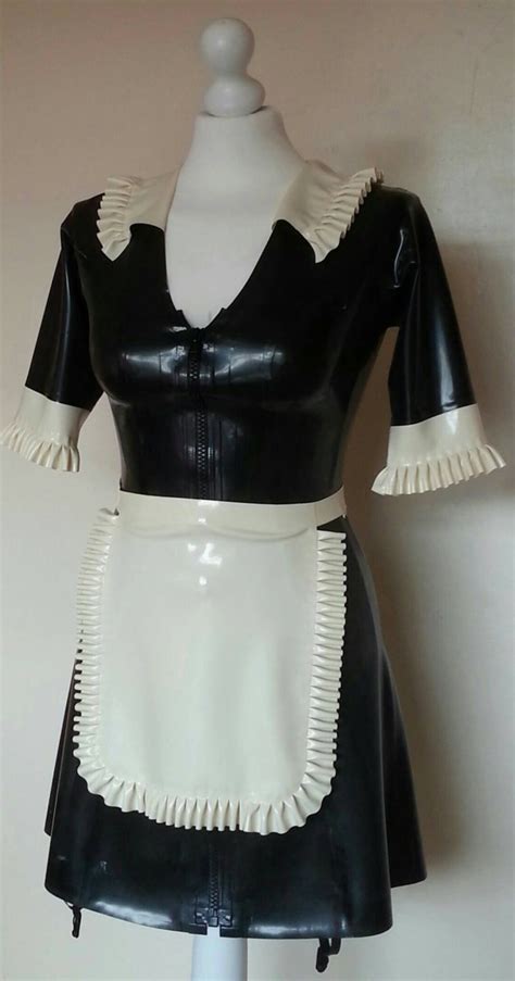Latex Maid Dress Latex French Maid Costume Classic Maid Etsy